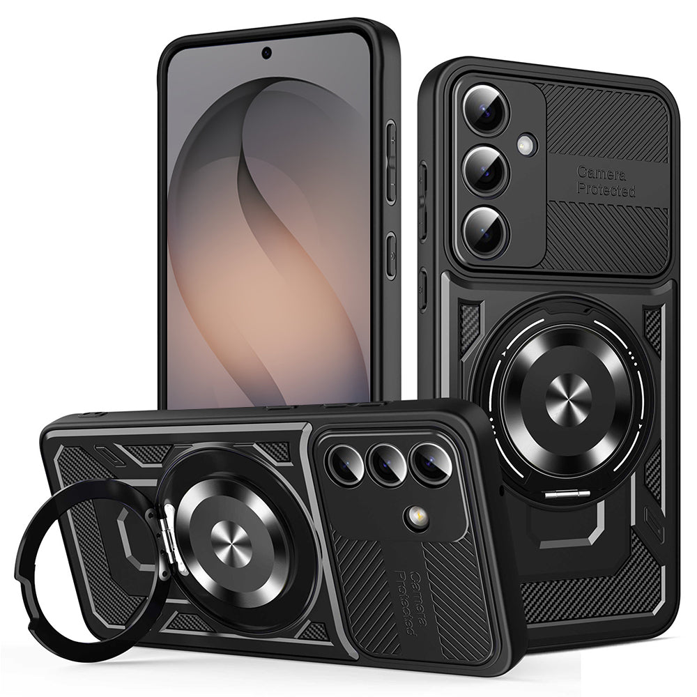 Husă Techsuit RuggedCam MagSafe cu stand Galaxy S26 – Negru – imagine 1