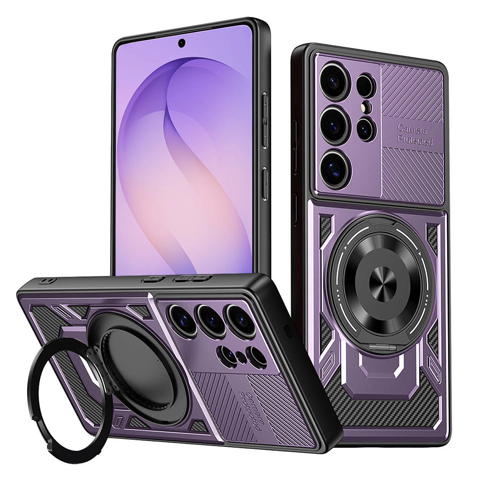 Husă Techsuit RuggedCam MagSafe cu stand Galaxy S26 Ultra – Mov – imagine 2