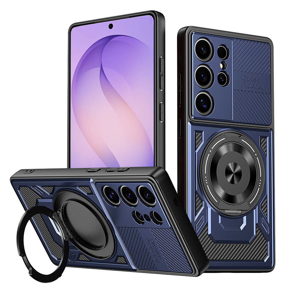 Husă Techsuit RuggedCam MagSafe cu stand Galaxy S26 Ultra – Albastru – imagine 1
