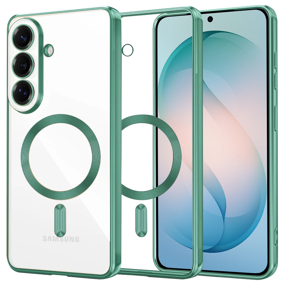 Husă transparentă Techsuit Luxury Crystal MagSafe Galaxy S26 Plus – Verde deschis – imagine 9