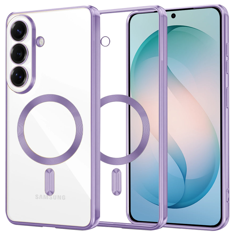 Husă transparentă Techsuit Luxury Crystal MagSafe Galaxy S26 Plus – Mov deschis – imagine 7
