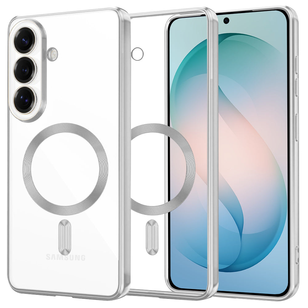 Husă transparentă Techsuit Luxury Crystal MagSafe Galaxy S26 Plus – Argintiu – imagine 4