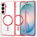 Husă transparentă Techsuit Luxury Crystal MagSafe Galaxy S26 Plus – Roșu – imagine 1