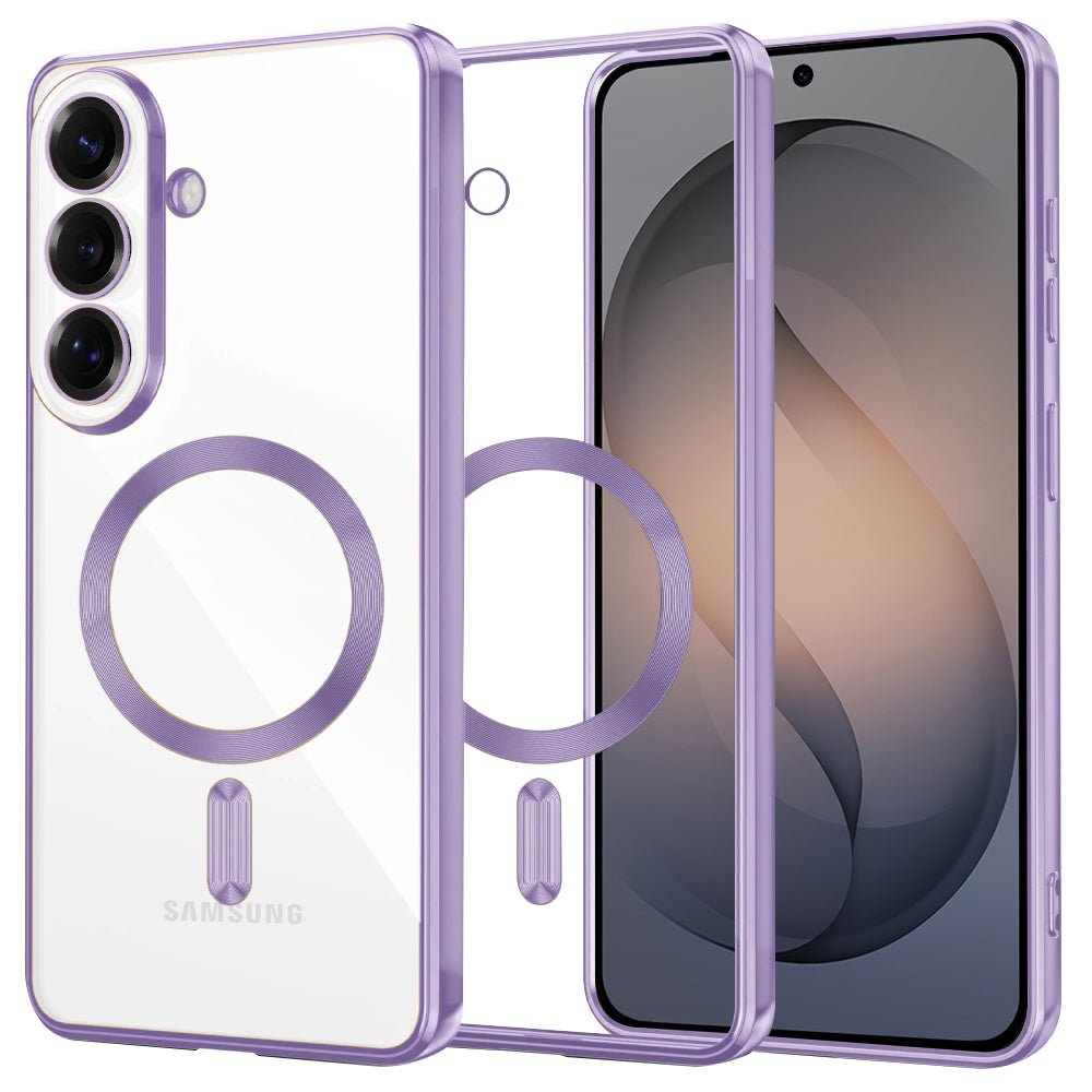 Husă transparentă Techsuit Luxury Crystal MagSafe Galaxy S26 – Mov deschis – imagine 7