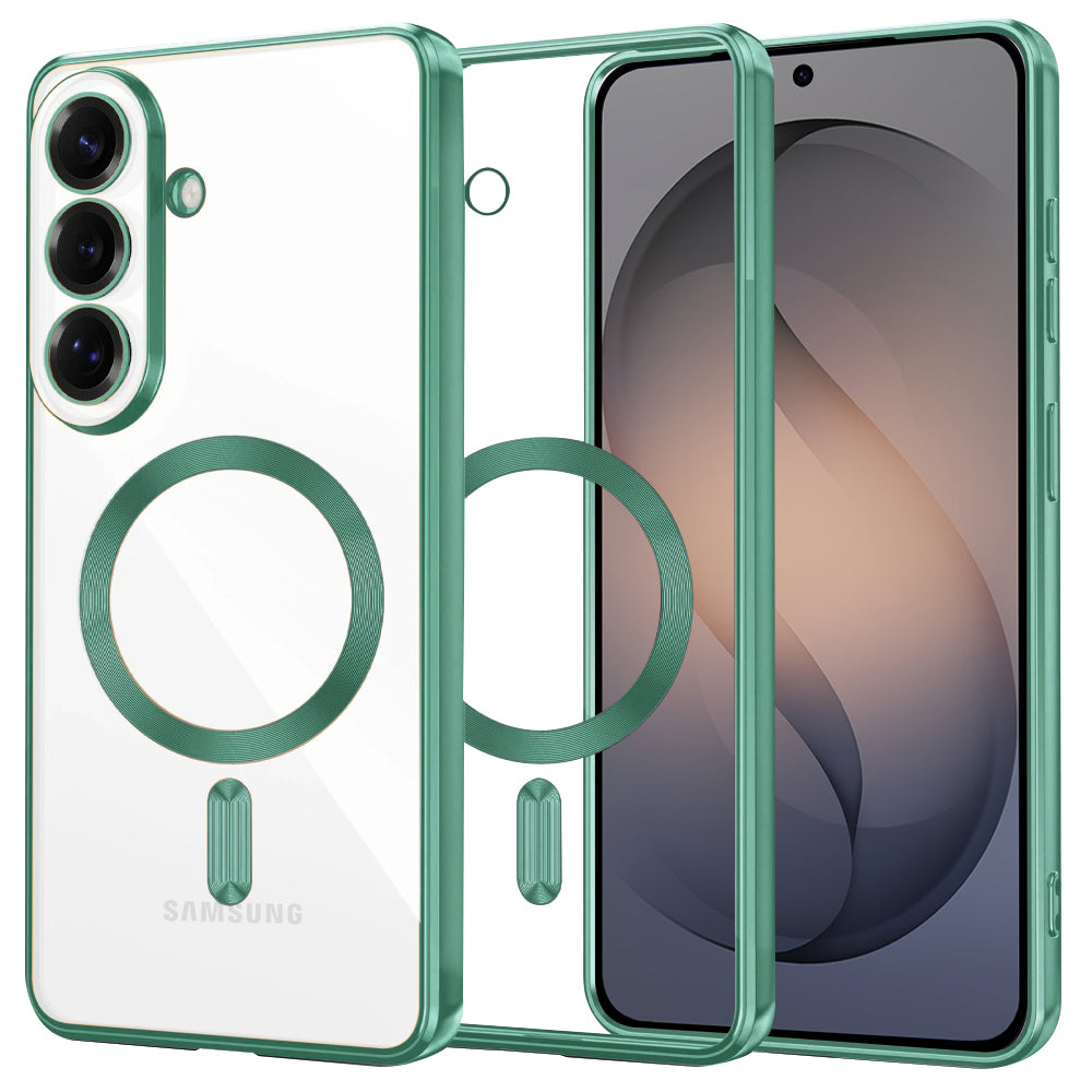 Husă transparentă Techsuit Luxury Crystal MagSafe Galaxy S26 – Verde deschis – imagine 6
