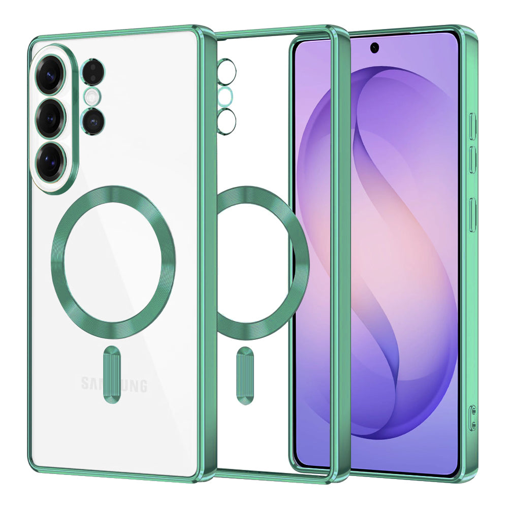 Husă transparentă Techsuit Luxury Crystal MagSafe Galaxy S26 Ultra – Verde deschis – imagine 8