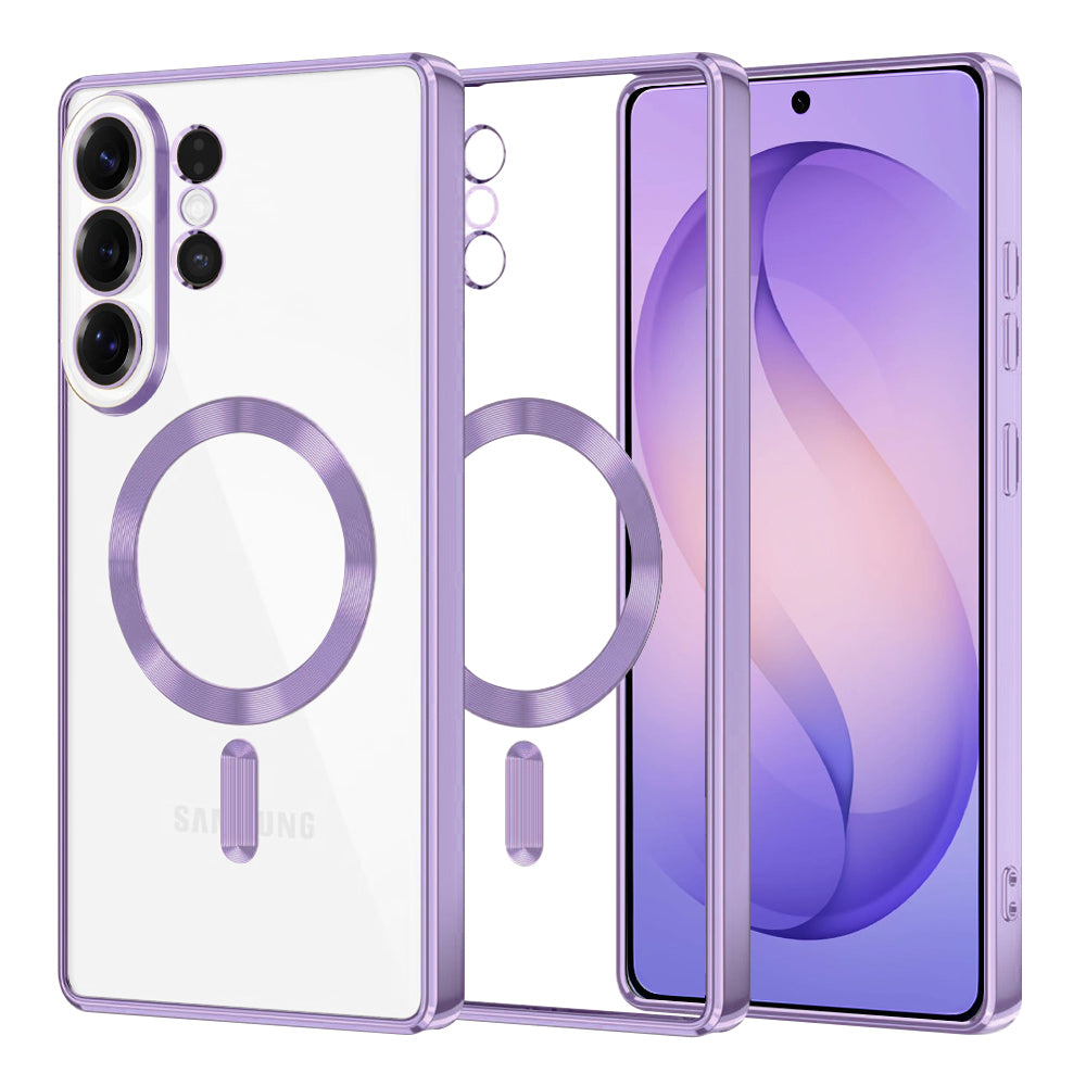 Husă transparentă Techsuit Luxury Crystal MagSafe Galaxy S26 Ultra – Mov deschis – imagine 7