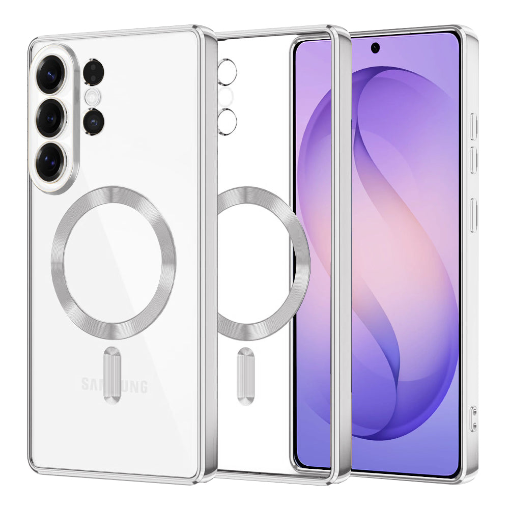 Husă transparentă Techsuit Luxury Crystal MagSafe Galaxy S26 Ultra – Argintiu – imagine 3