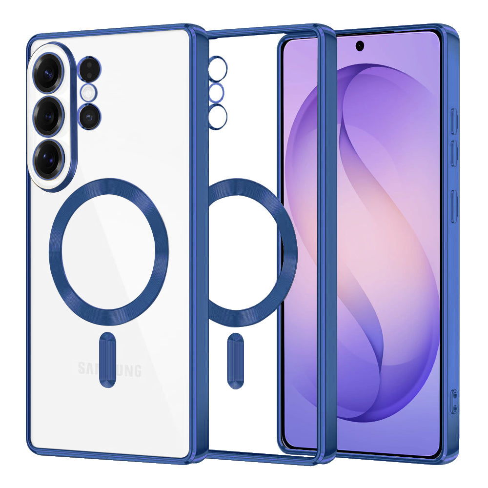 Husă transparentă Techsuit Luxury Crystal MagSafe Galaxy S26 Ultra – Albastru închis – imagine 9