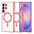 Husă transparentă Techsuit Luxury Crystal MagSafe Galaxy S26 Ultra – Roșu – imagine 2