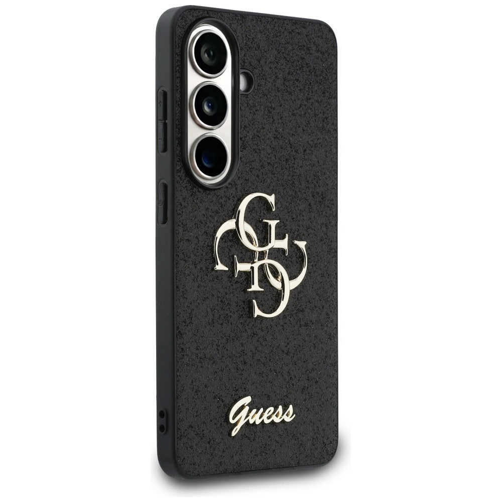 Husă Guess Samsung Galaxy S26 Fixed Glitter Big 4G Metal Logo, negru – imagine 3