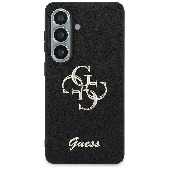Husă Guess Fixed Glitter Big 4G Metal Logo pentru Samsung Galaxy S26 – negru