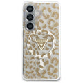 Husă Guess Samsung Galaxy S26 IML Leopard Print Triangle MagSafe, maro – imagine 1