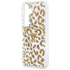 Husă Guess Samsung Galaxy S26 IML Leopard Print Triangle MagSafe, maro – imagine 3