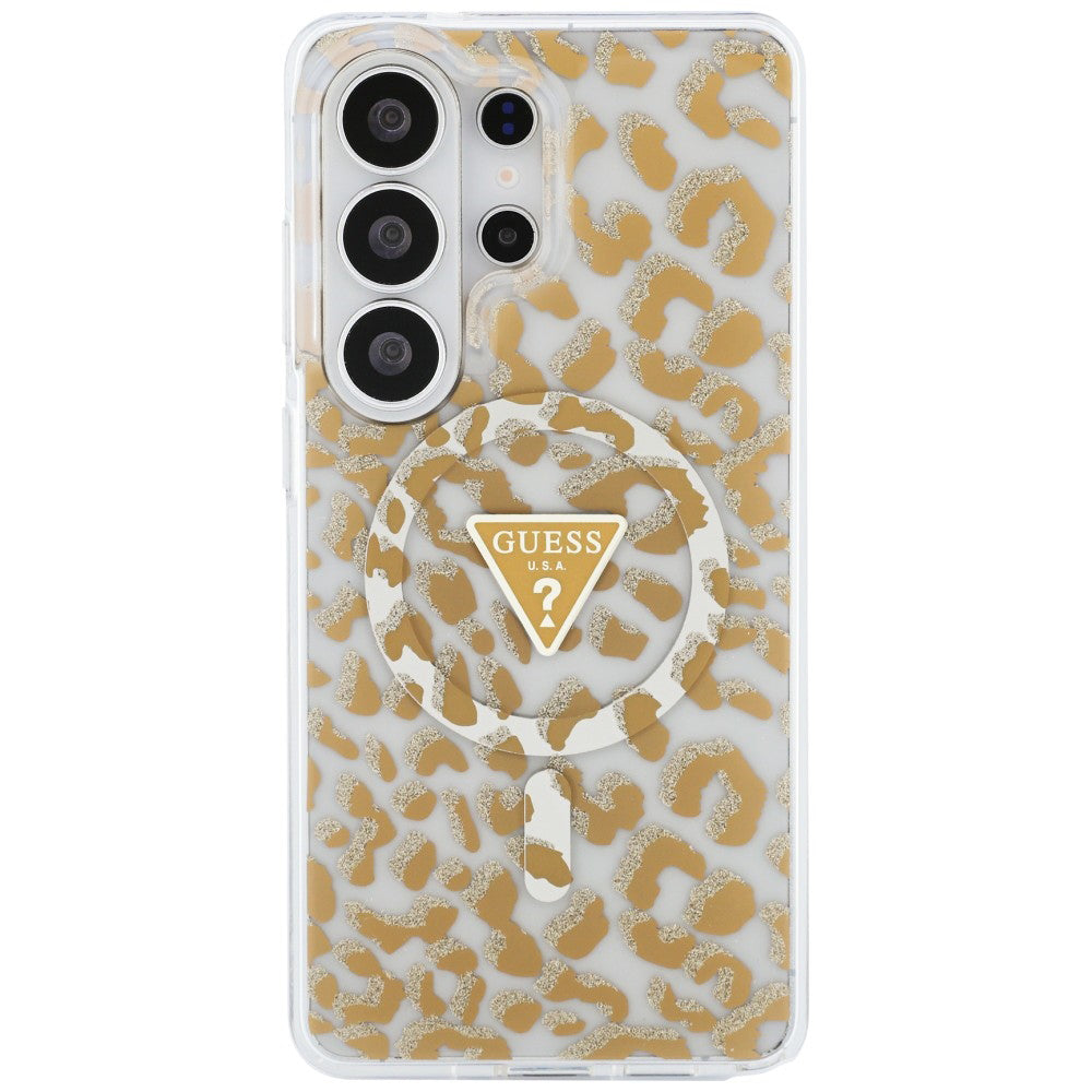 Husă Guess Samsung Galaxy S26 Ultra IML Leopard Print Triangle, maro – imagine 1