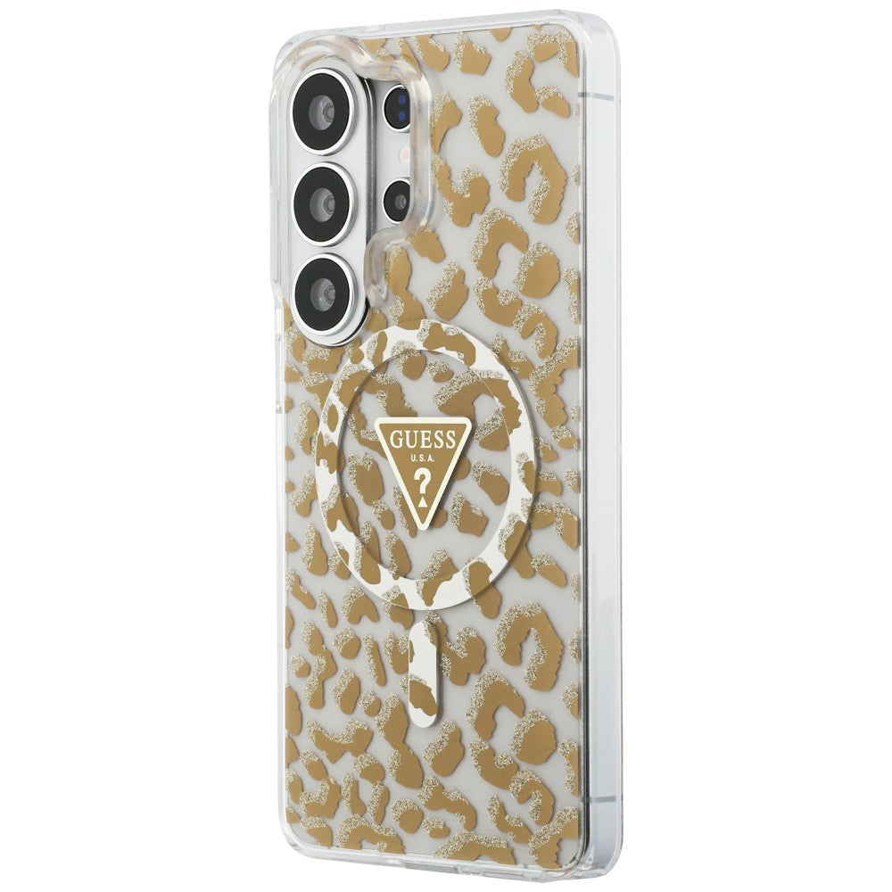 Husă Guess Samsung Galaxy S26 Ultra IML Leopard Print Triangle, maro – imagine 2