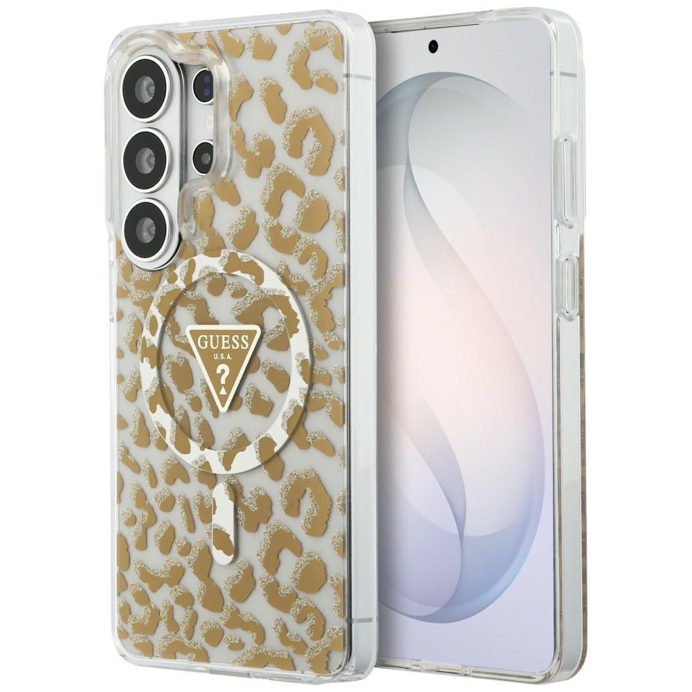 Husă Guess Samsung Galaxy S26 Ultra IML Leopard Print Triangle, maro – imagine 6