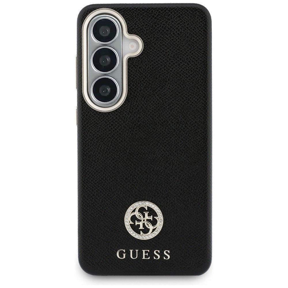 Husă Guess Samsung Galaxy S26 Rhinestone Round Logo MagSafe, negru – imagine 1