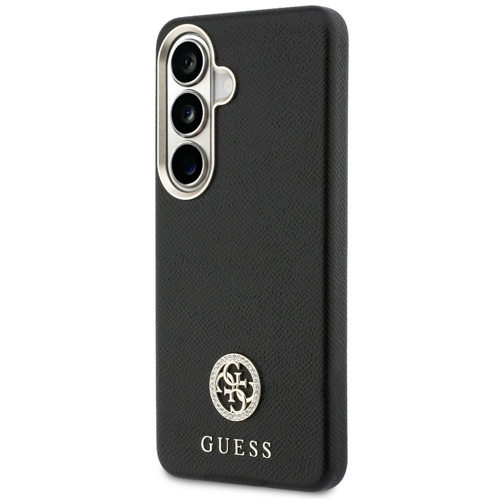 Husă Guess Samsung Galaxy S26 Rhinestone Round Logo MagSafe, negru – imagine 3