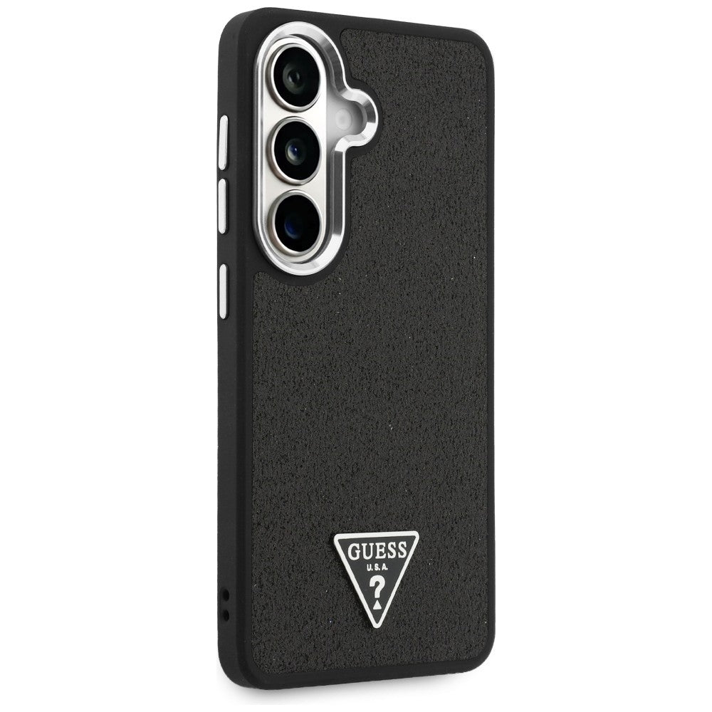 Husă Guess Samsung Galaxy S26 Fixed Glitter Triangle Logo, negru – imagine 2