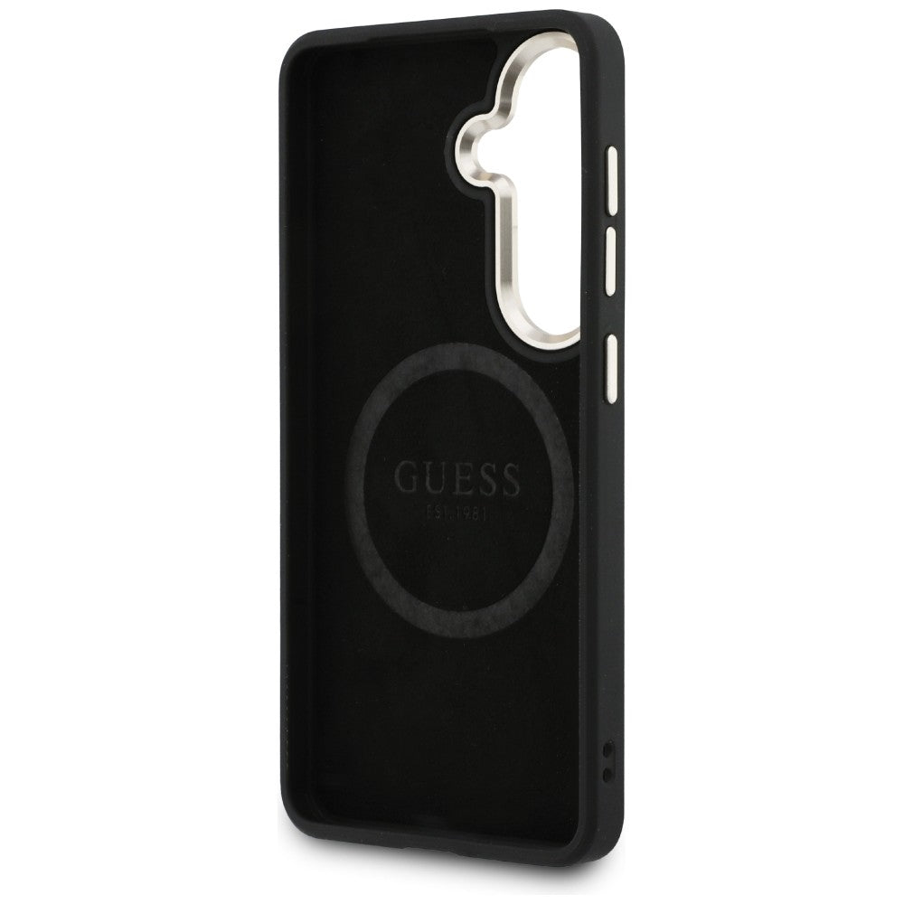 Husă Guess Samsung Galaxy S26 Perforated Logo MagSafe, negru – imagine 4
