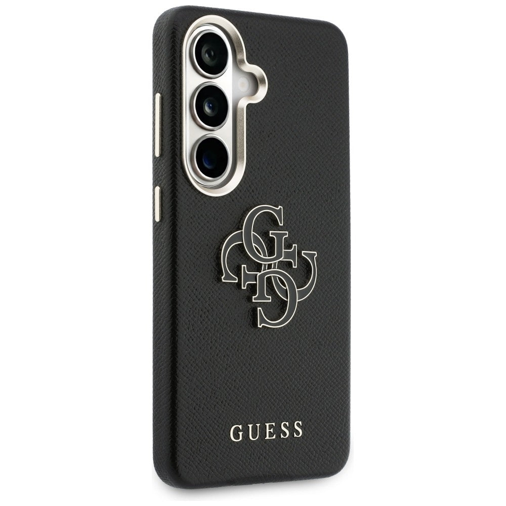 Husă Guess Samsung Galaxy S26 Grained Big 4G Metal Logo, negru – imagine 3