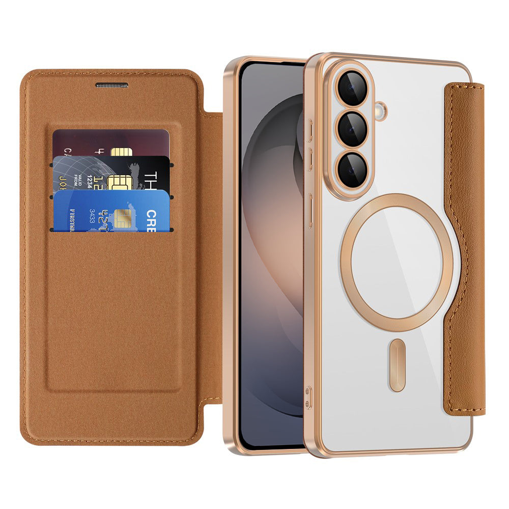 Husă flip Techsuit SmartMag Book Galaxy S26 – Maro – imagine 1