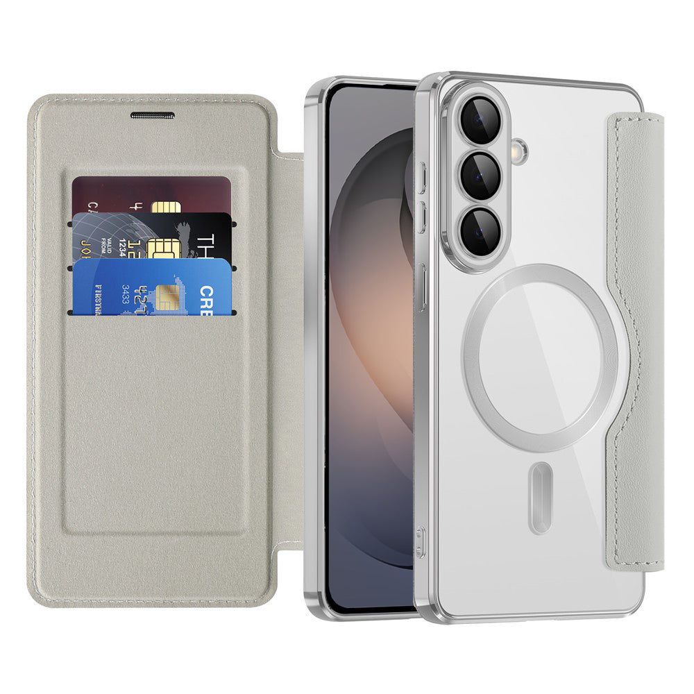 Husă flip Techsuit SmartMag Book Galaxy S26 – Gri – imagine 5