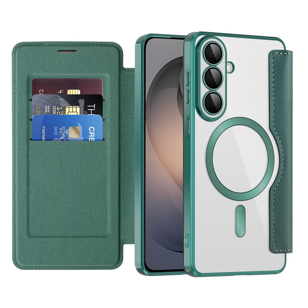 Husă flip Techsuit SmartMag Book Galaxy S26 – Verde – imagine 3