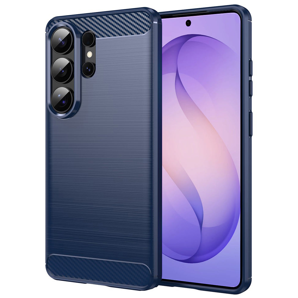 Husă Techsuit Carbon Silicone Galaxy S26 Ultra – Albastru – imagine 1