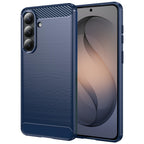 Husă Techsuit Carbon Silicone Galaxy S26 – Albastru – imagine 1