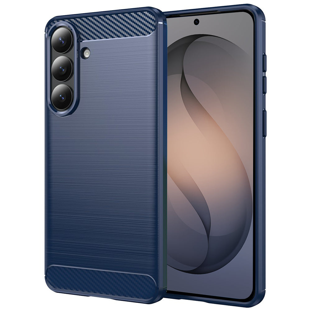 Husă Techsuit Carbon Silicone Galaxy S26 – Albastru – imagine 1