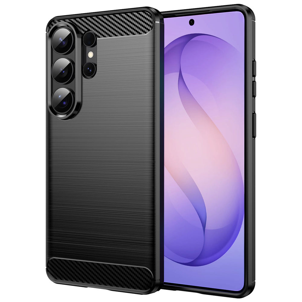 Husă Techsuit Carbon Silicone Galaxy S26 Ultra – Negru – imagine 2