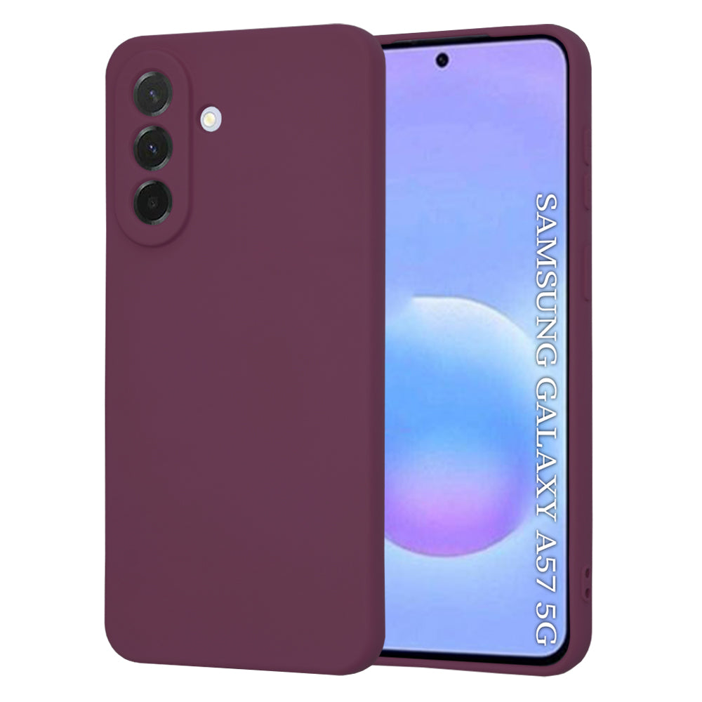 Husă din silicon Techsuit SoftFlex Galaxy A57 5G – Roșu prună – imagine 11