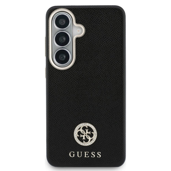 Husă Guess Rhinestone Round Logo MagSafe pentru Samsung Galaxy S26 Plus – negru