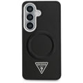 Husă Guess Samsung Galaxy S26 Embossed Ring Triangle Logo, negru – imagine 1