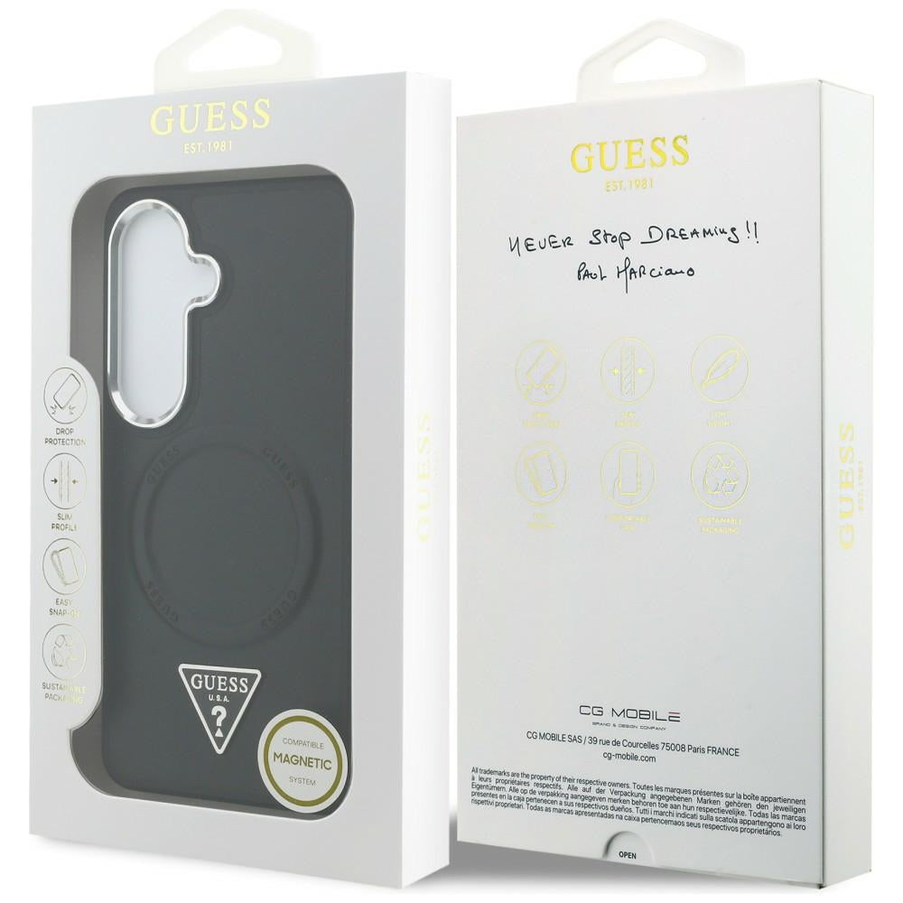 Husă Guess Samsung Galaxy S26 Embossed Ring Triangle Logo, negru – imagine 7