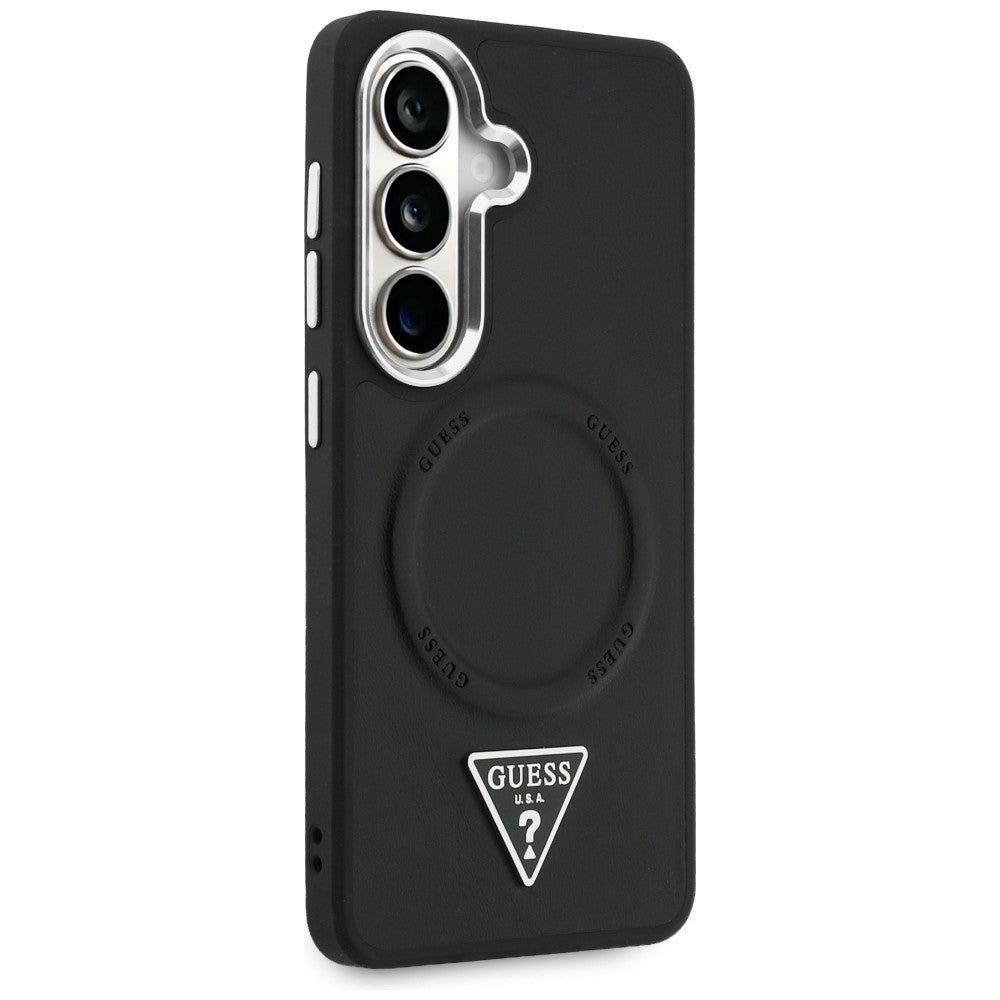 Husă Guess Samsung Galaxy S26 Embossed Ring Triangle Logo, negru – imagine 4