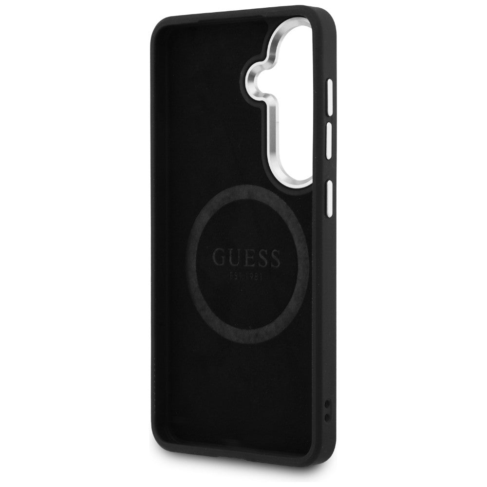 Husă Guess Samsung Galaxy S26 Plus Fixed Glitter Triangle Logo, negru – imagine 4