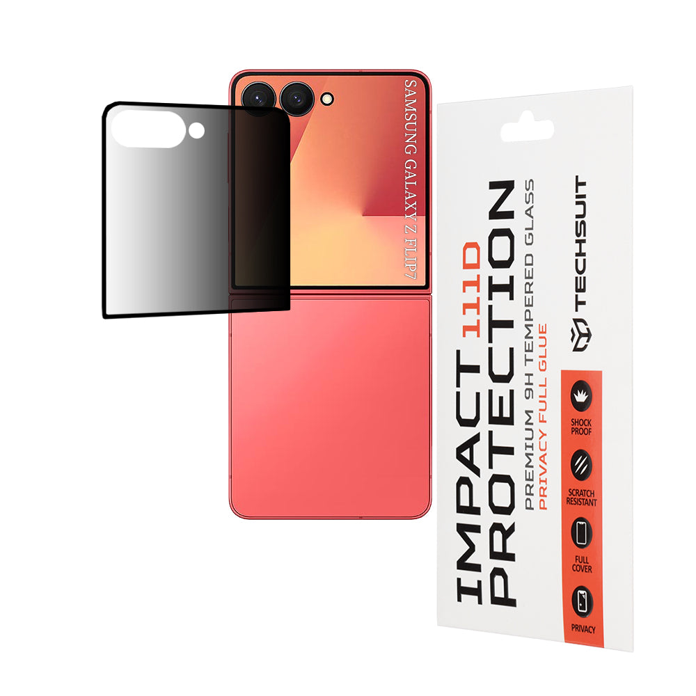Folie privacy ecran exterior Techsuit Galaxy Z Flip7 – imagine 1