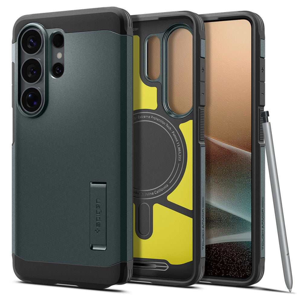 Husă Spigen Tough Armor MagSafe Galaxy S26 Ultra – Abyss Green (verde) – imagine 8