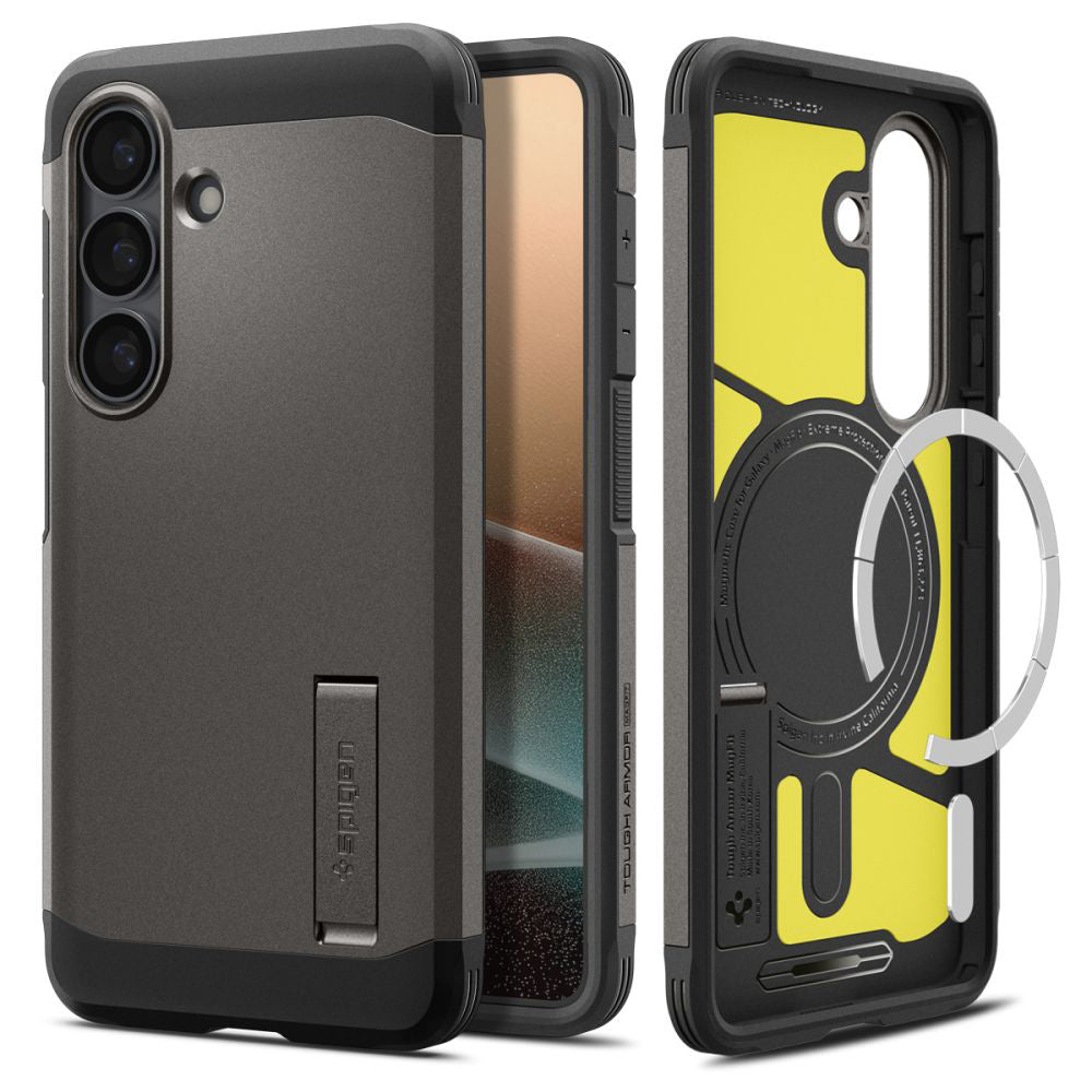 Husă Spigen Tough Armor MagSafe Galaxy S26+ – Gunmetal (gri metalic) – imagine 12