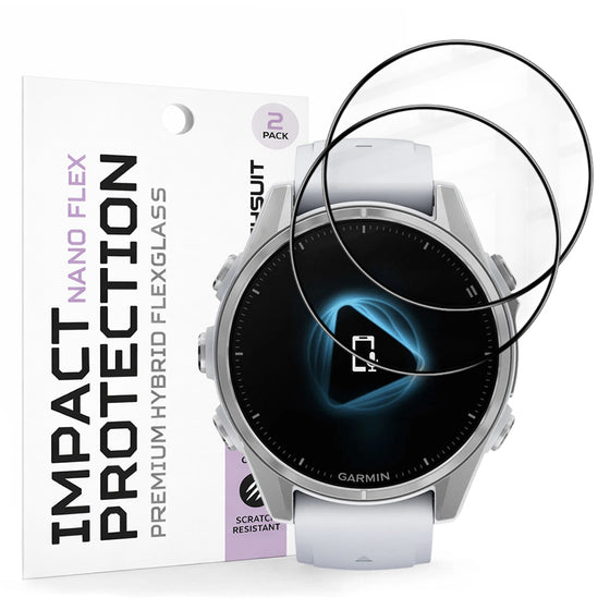 Folie de protecție Techsuit Nano Flex pentru Garmin Fenix 8 43 mm – set 2 buc.
