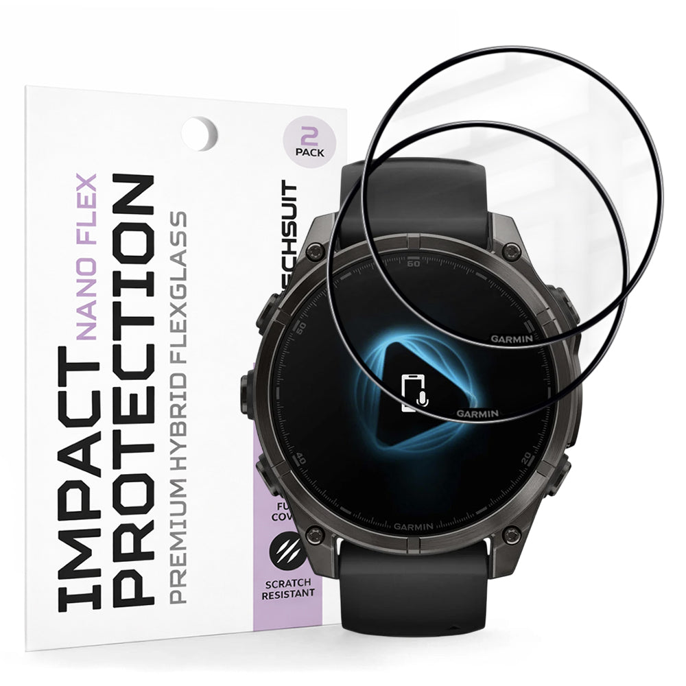 Folie Garmin Fenix 8/Fenix 8 Pro 47 mm Techsuit Nano Flex, 2 buc. – imagine 1
