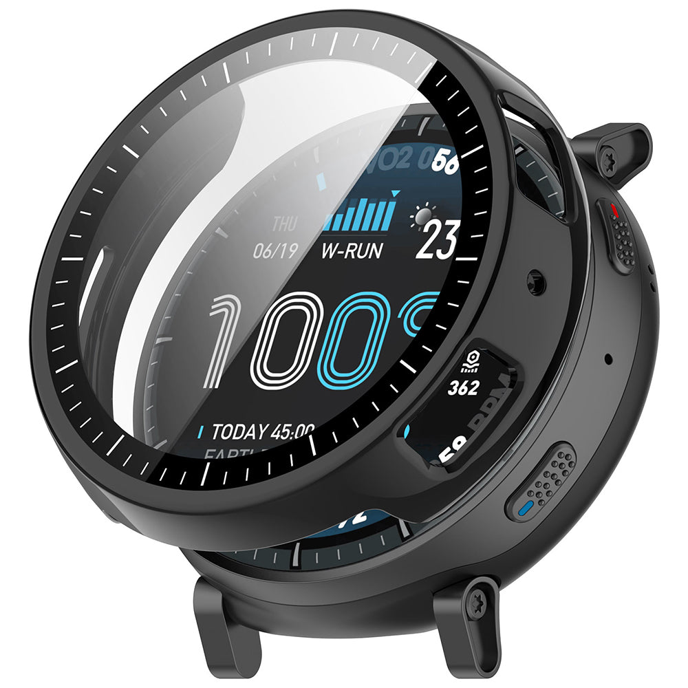 Husă cu folie Amazfit Active Max Techsuit Defense360 Pro, negru – imagine 1