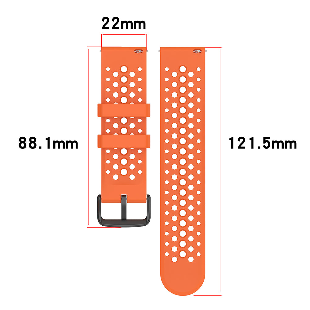 Curea Amazfit Active Max Techsuit W083, silicon, portocaliu – imagine 3