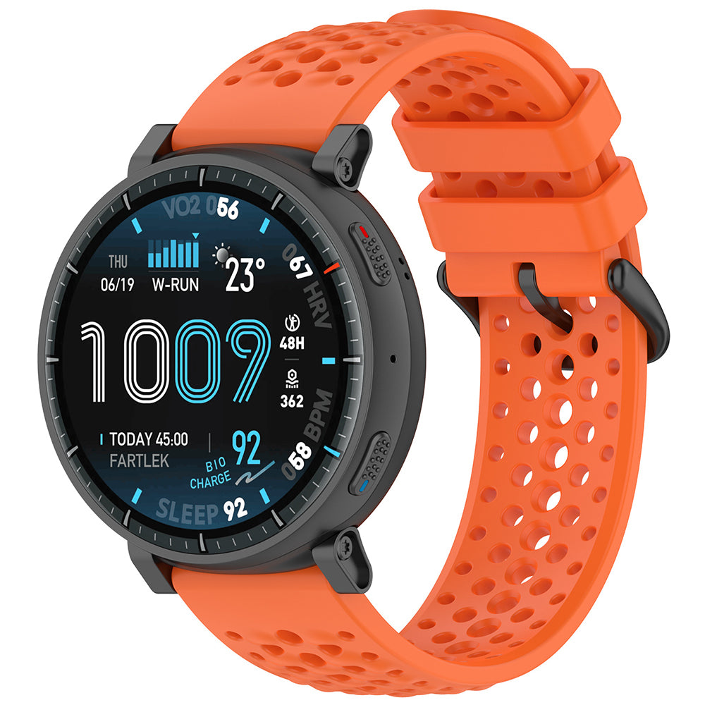 Curea Amazfit Active Max Techsuit W083, silicon, portocaliu – imagine 2