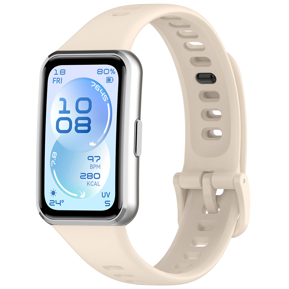Curea Huawei Band 11/Band 11 Pro Techsuit W081, silicon, crem – imagine 1