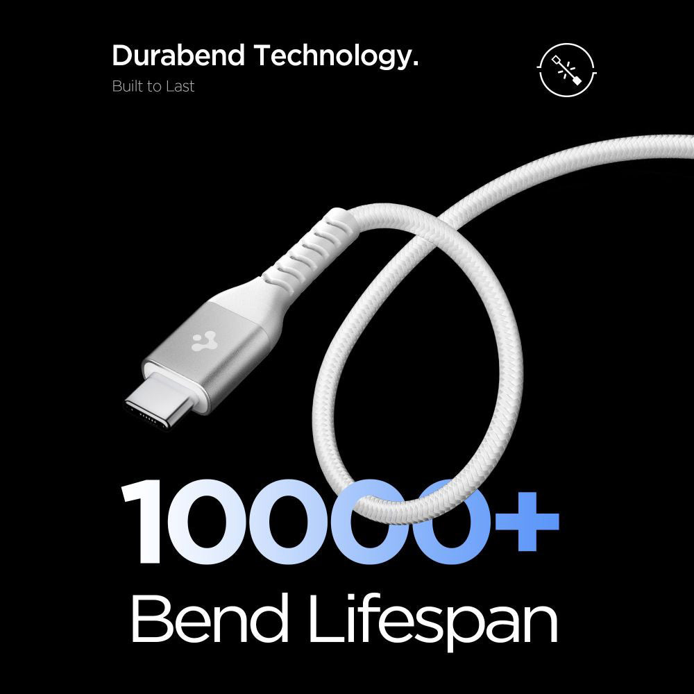 Cablu Spigen Essential EB10010CCA USB-C 100W 1 m – Alb – imagine 12