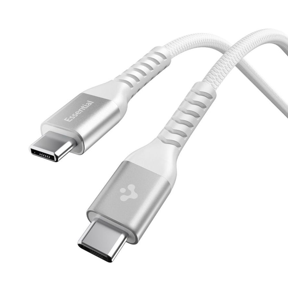 Cablu Spigen Essential EB10010CCA USB-C 100W 1 m – Alb – imagine 8